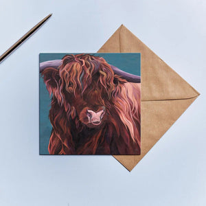 Lauren's Cows | Highland Cow Greeting Card "Archie"