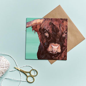 Lauren's Cows | Highland Cow Greeting Card "Logan"
