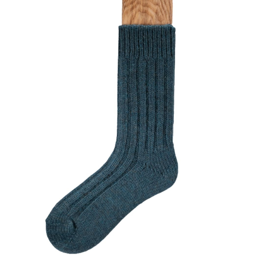 Connemara Tweed Socks - Aqua Blue
