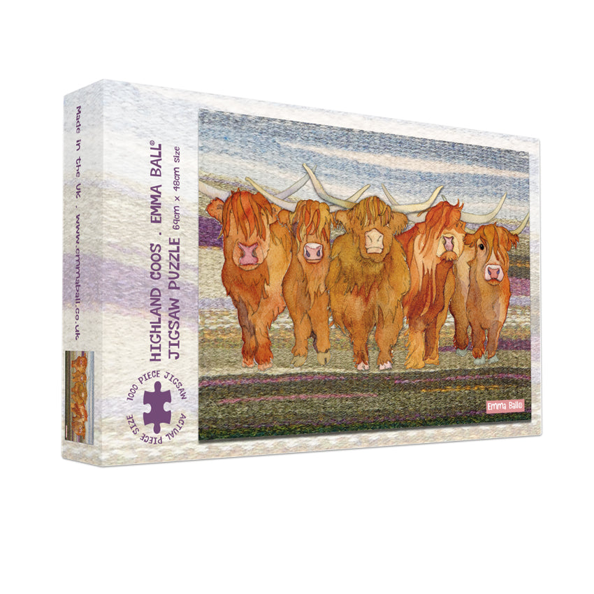 Emma Ball | Highland Cows Jigsaw Puzzle