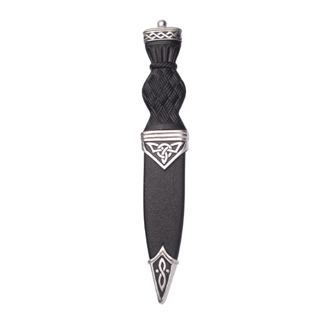 Sgian Dubh | Celtic design in polished pewter with plain top