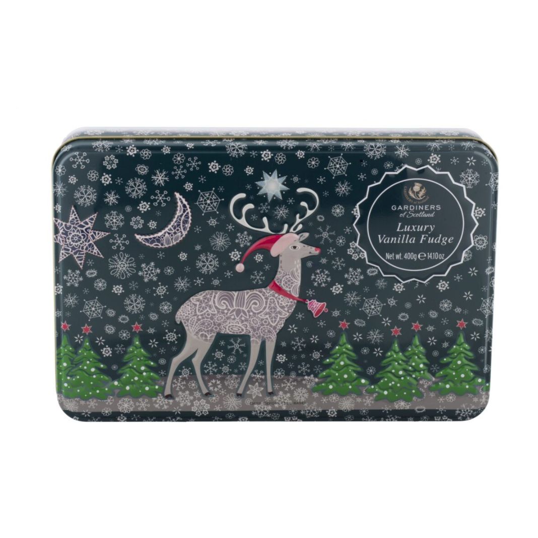 Gardiners of Scotland | Reindeer Vanilla Fudge Christmas Tin 400g