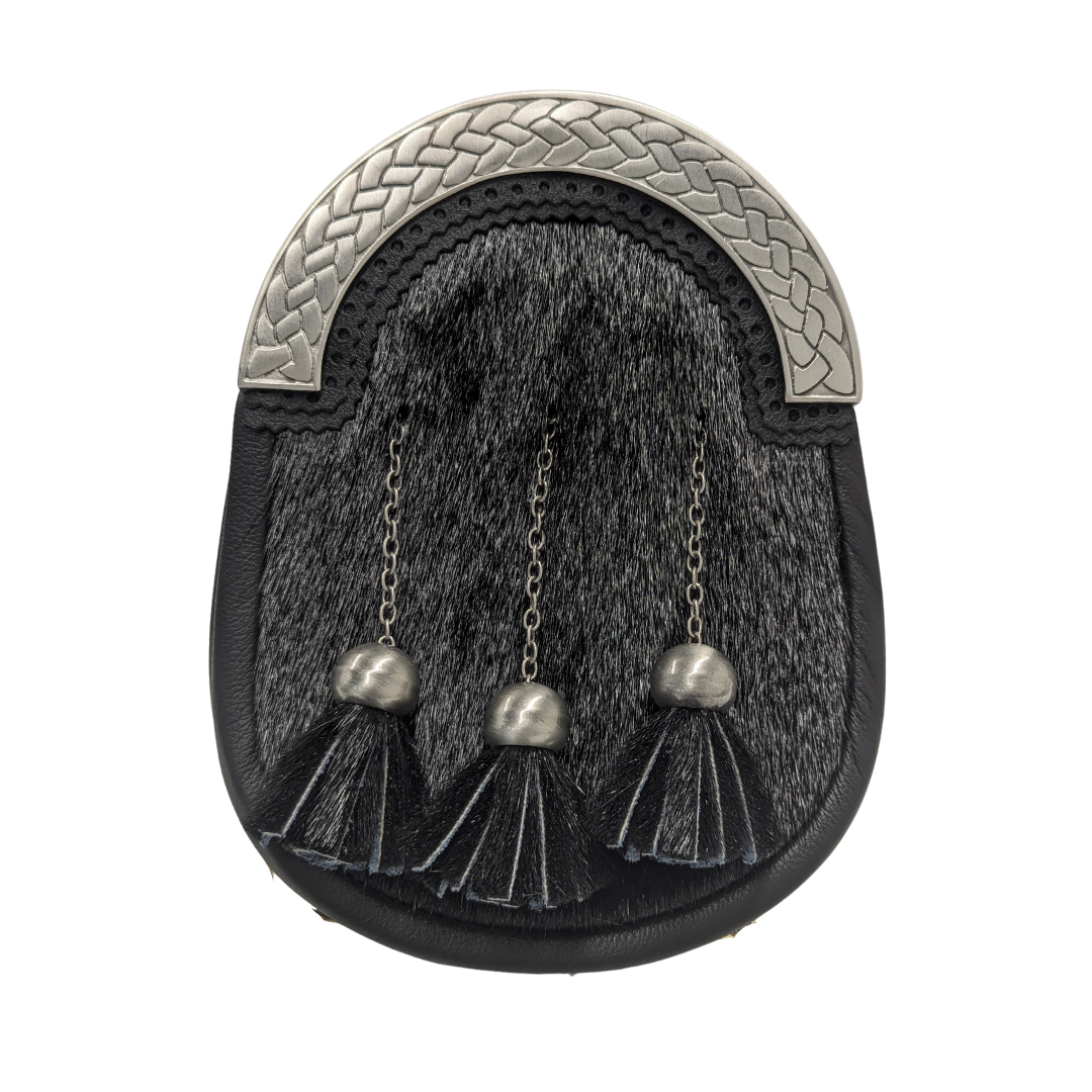 Formal Dress Sporran | Celtic Weave Matte Black