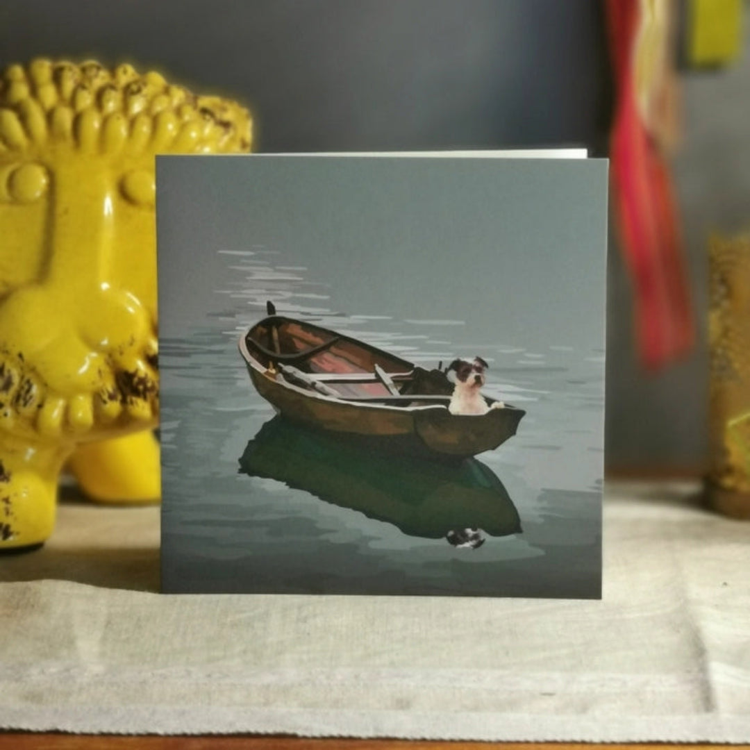 Periodic Society | Dog and Boat | Greeting Card
