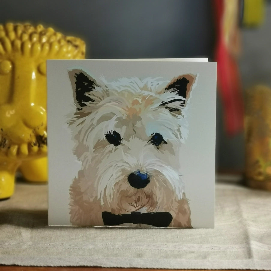 Periodic Society | Westie w/ Bowtie | Greeting Card
