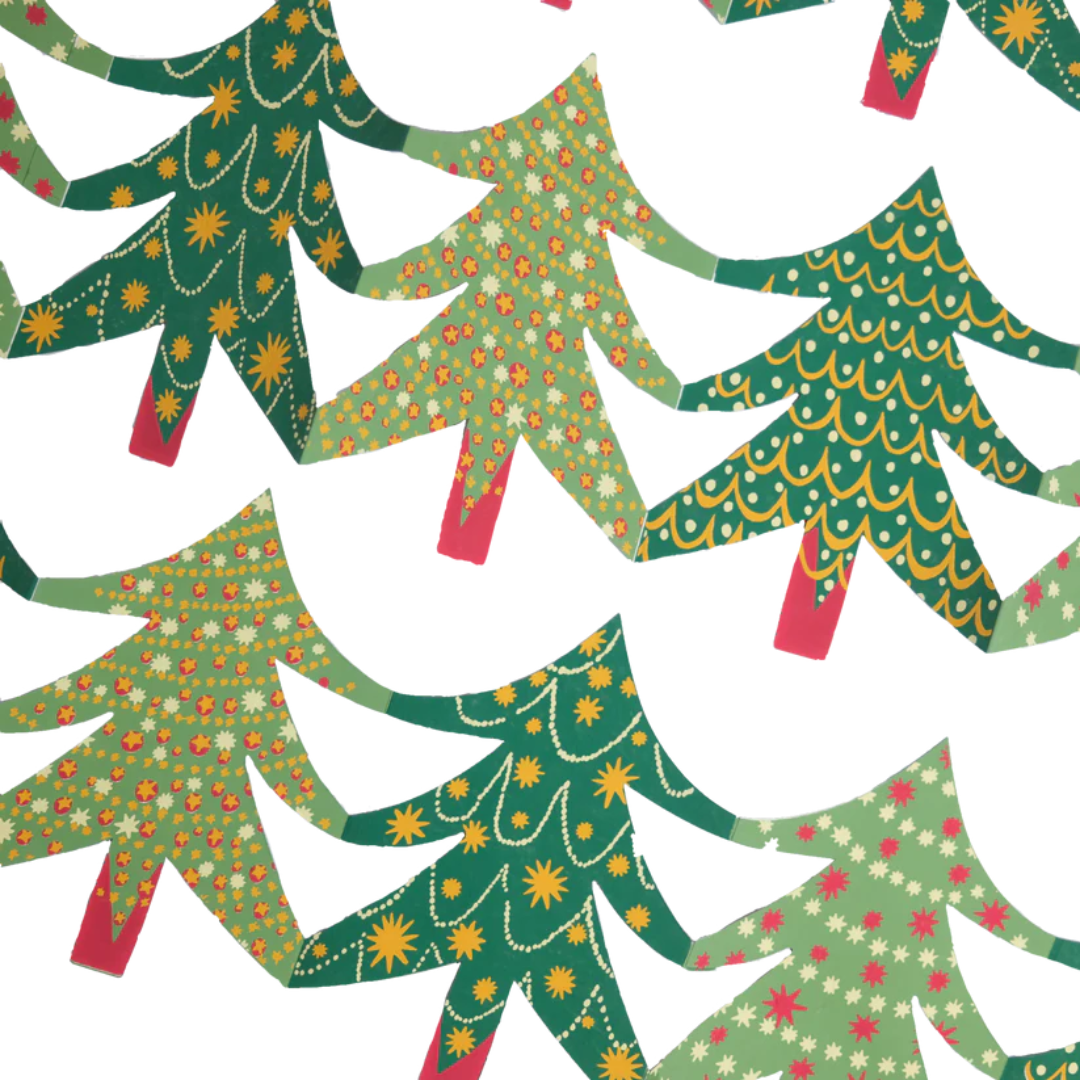 East End Press | Christmas Tree Concertina Garland