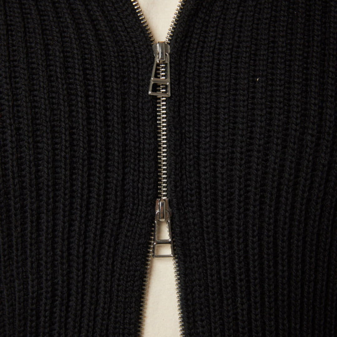Peregrine | Fisherman Cardigan - Black