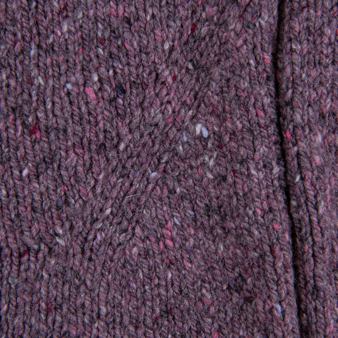 Fisherman Out of Ireland | Roll Neck Sweater - Dark Mauve