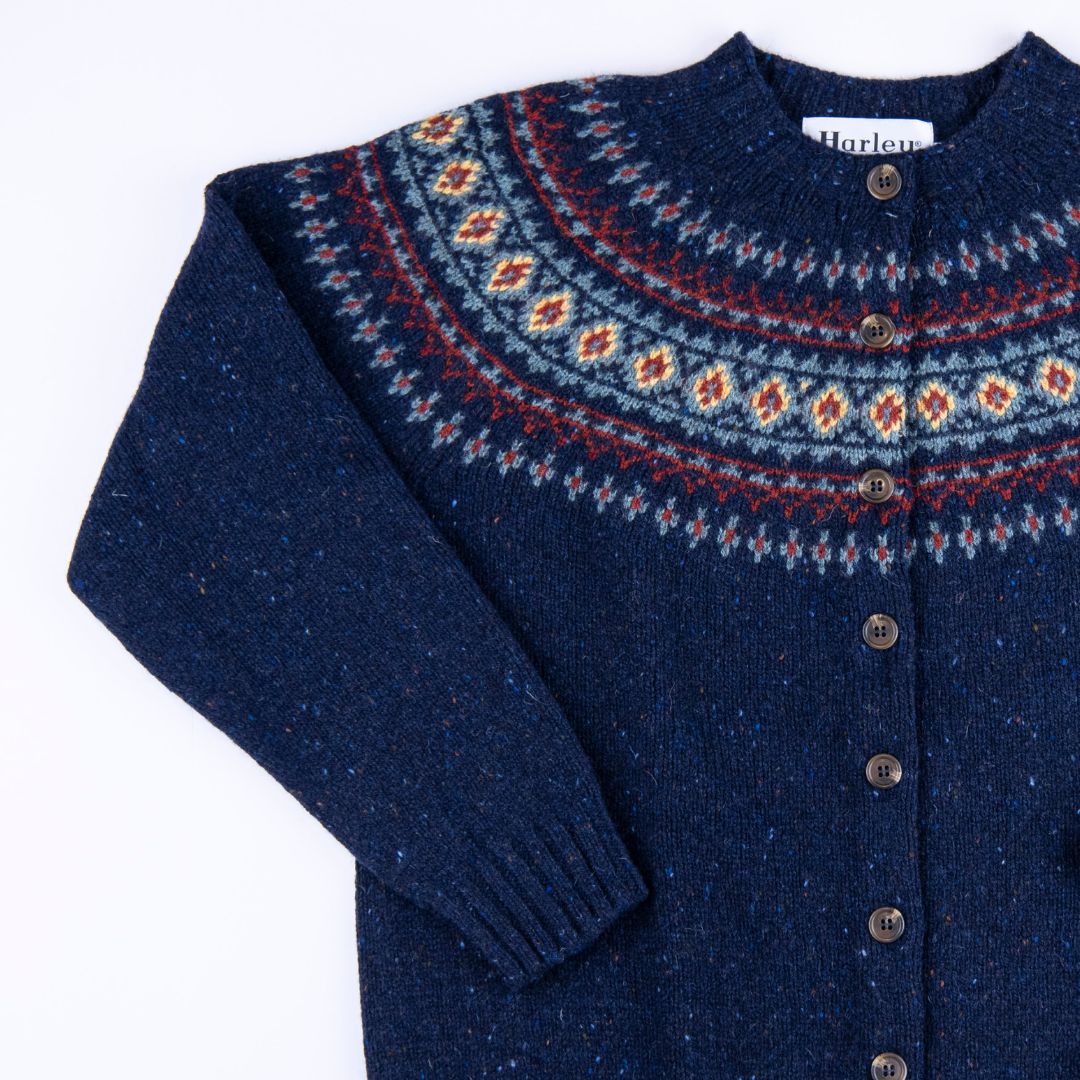 Harley of Scotland | Glenugie High Button Cardigan - Jura
