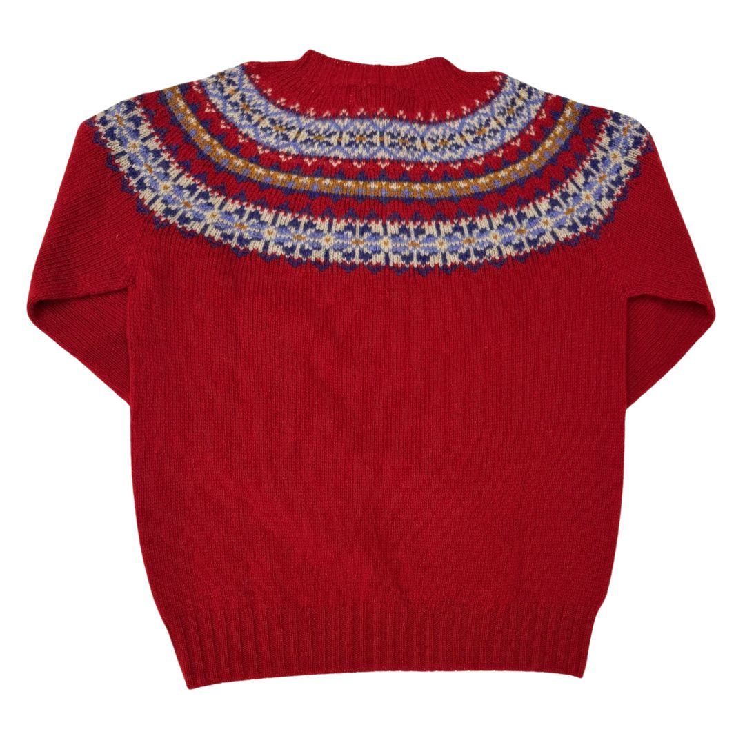 Harley of Scotland | Fairisle Sweater - Cardinal