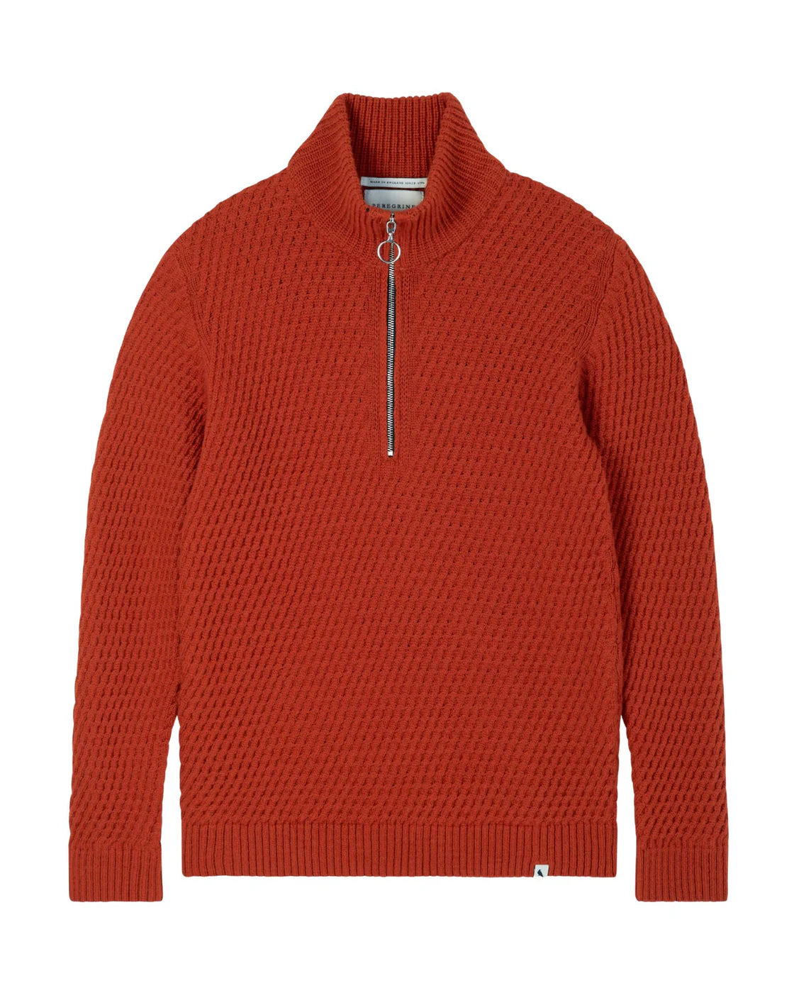 Peregrine | Birchall Quarter-zip Sweater - Burnt Orange
