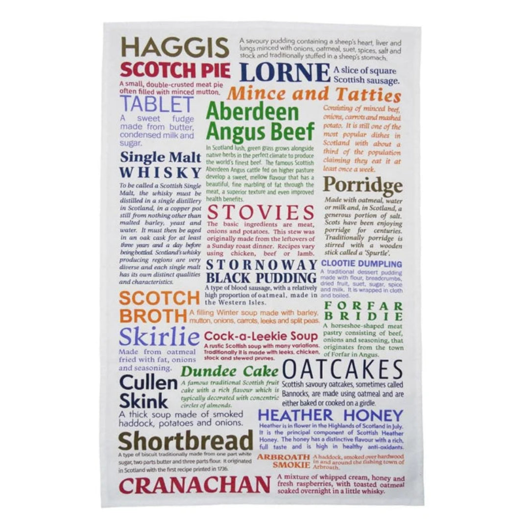Tea Towel | Scottish Delicacies