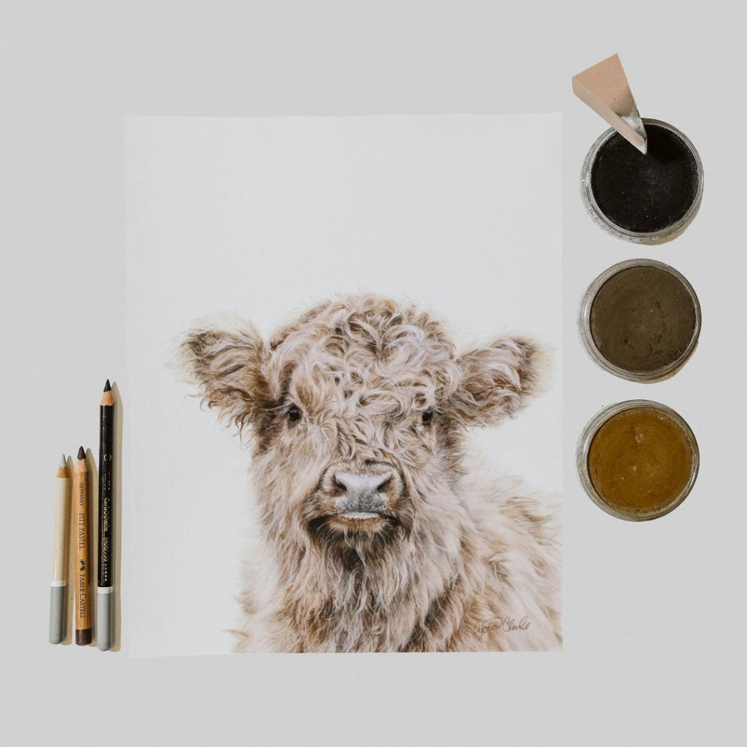 Crystal Clarke | "Effie" Highland Cow Fine Art Print