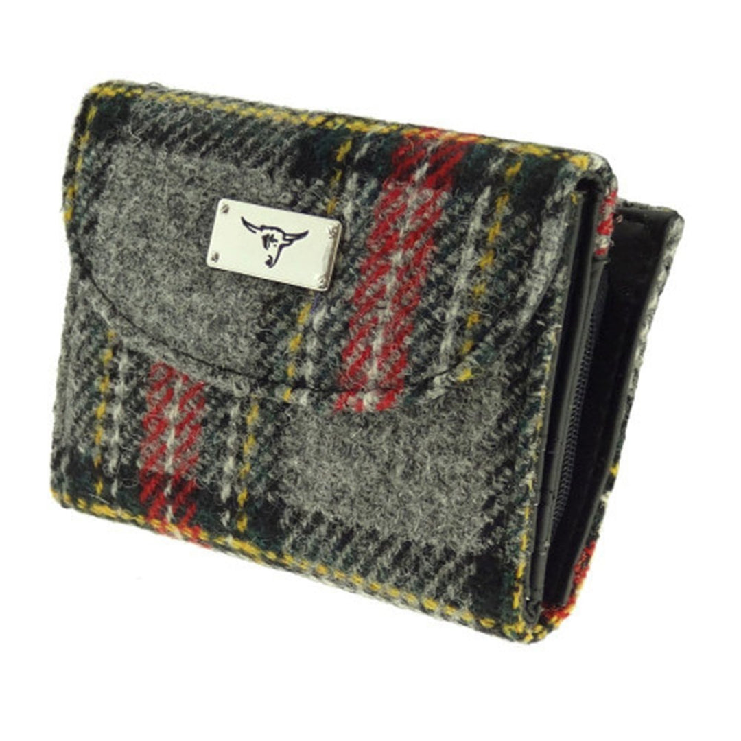 Harris Tweed | Staffa Wallet - Red/Grey Tartan