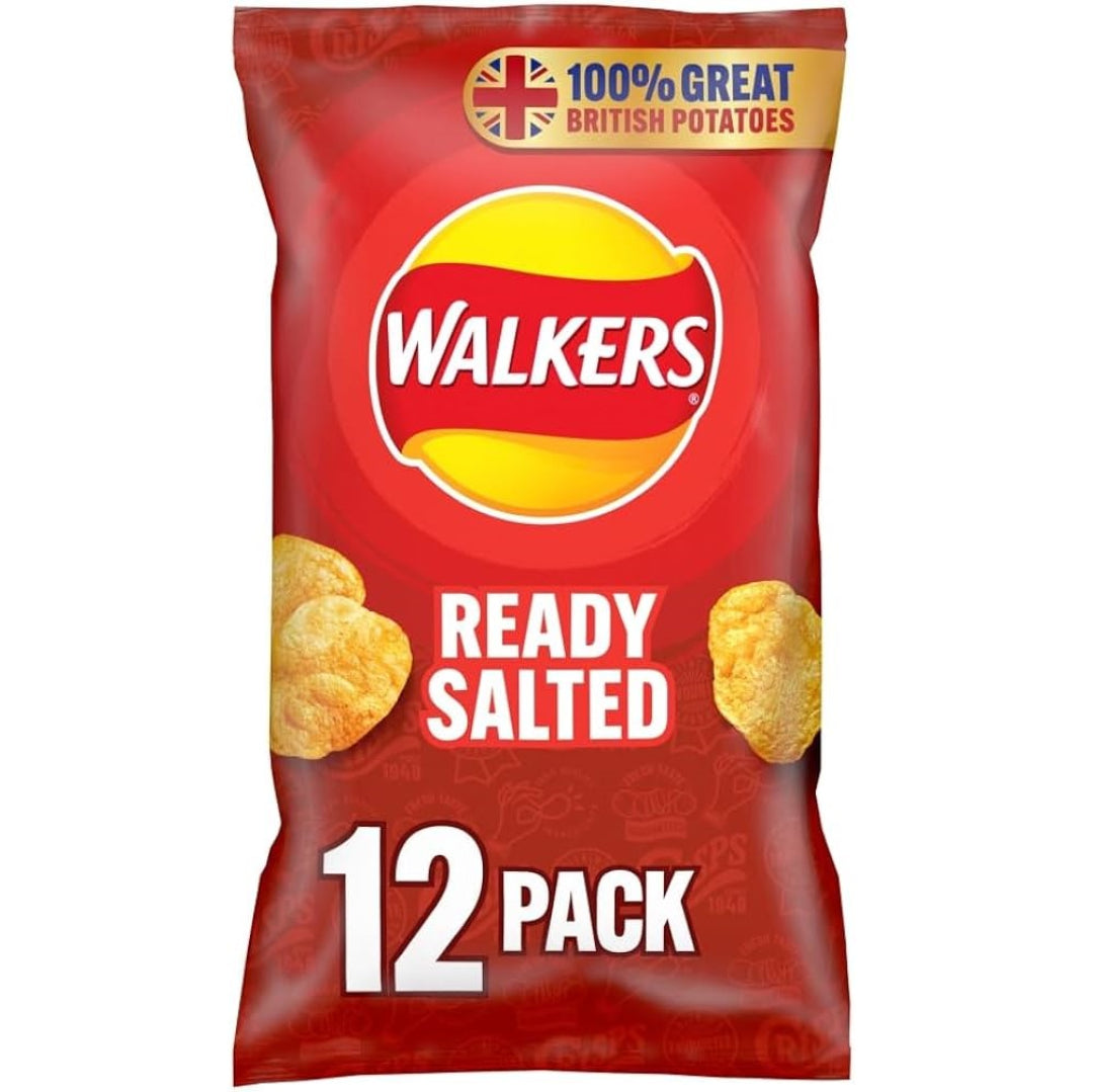 Walker's | Ready Salted Crisps -12 pk