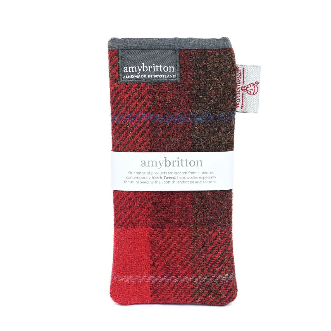 Amy Britton | Harris Tweed Eyewear Case Red