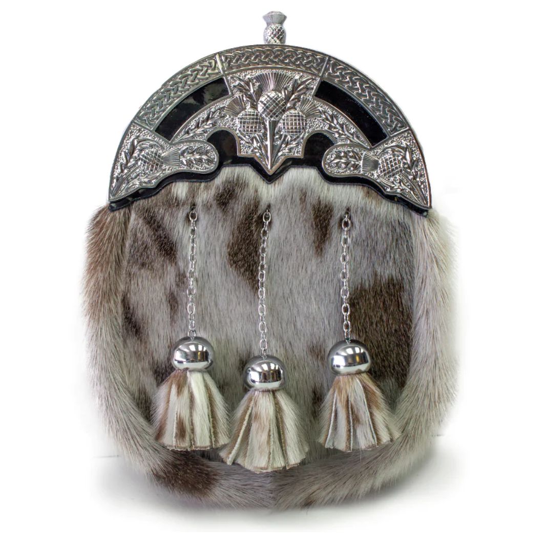 Formal Dress Sporran | Natural with Thistle Cantle