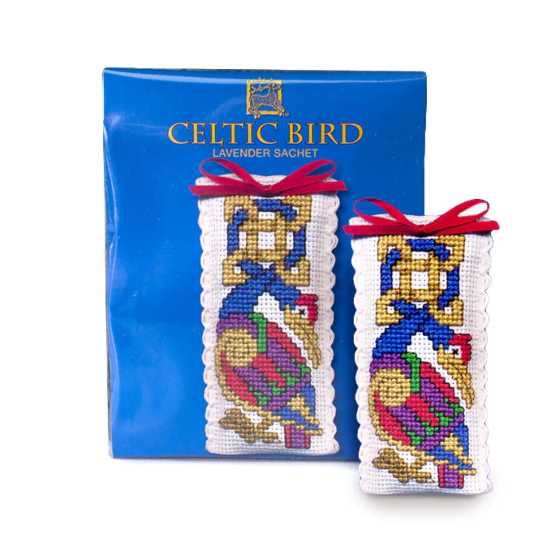 Cross Stitch Lavender Sachet Kit - Celtic Bird