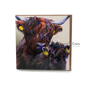 Lauren's Cows | Highland Cow Greeting Card "Wee One"