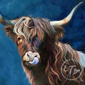 Lauren's Cows Highland Cow "Lizzie" Print | The Scottish Company