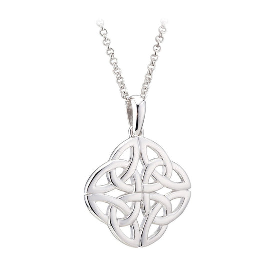 Solvar | Sterling Silver Four Trinity Knot Pendant