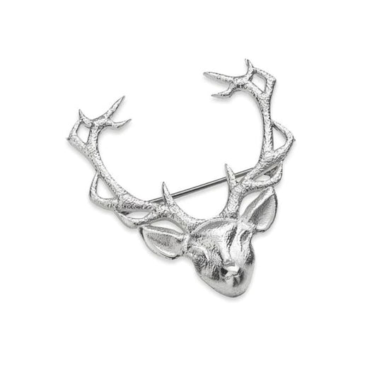 Celtic Art | Sterling Silver Stag Brooch