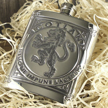 6 oz Lion Rampant Pewter Flask