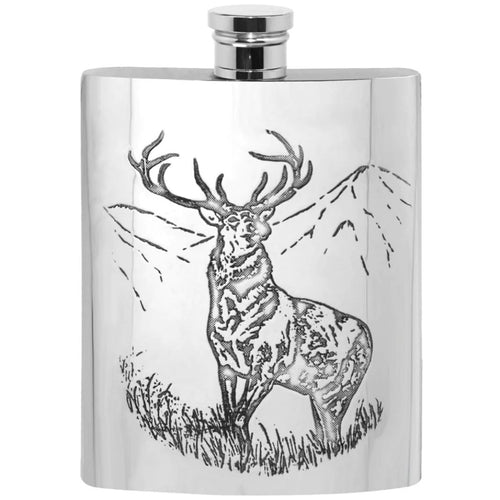 6 oz Pewter Stag Flask