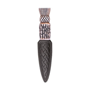 Sgian Dubh | Black Handle With Thistle
