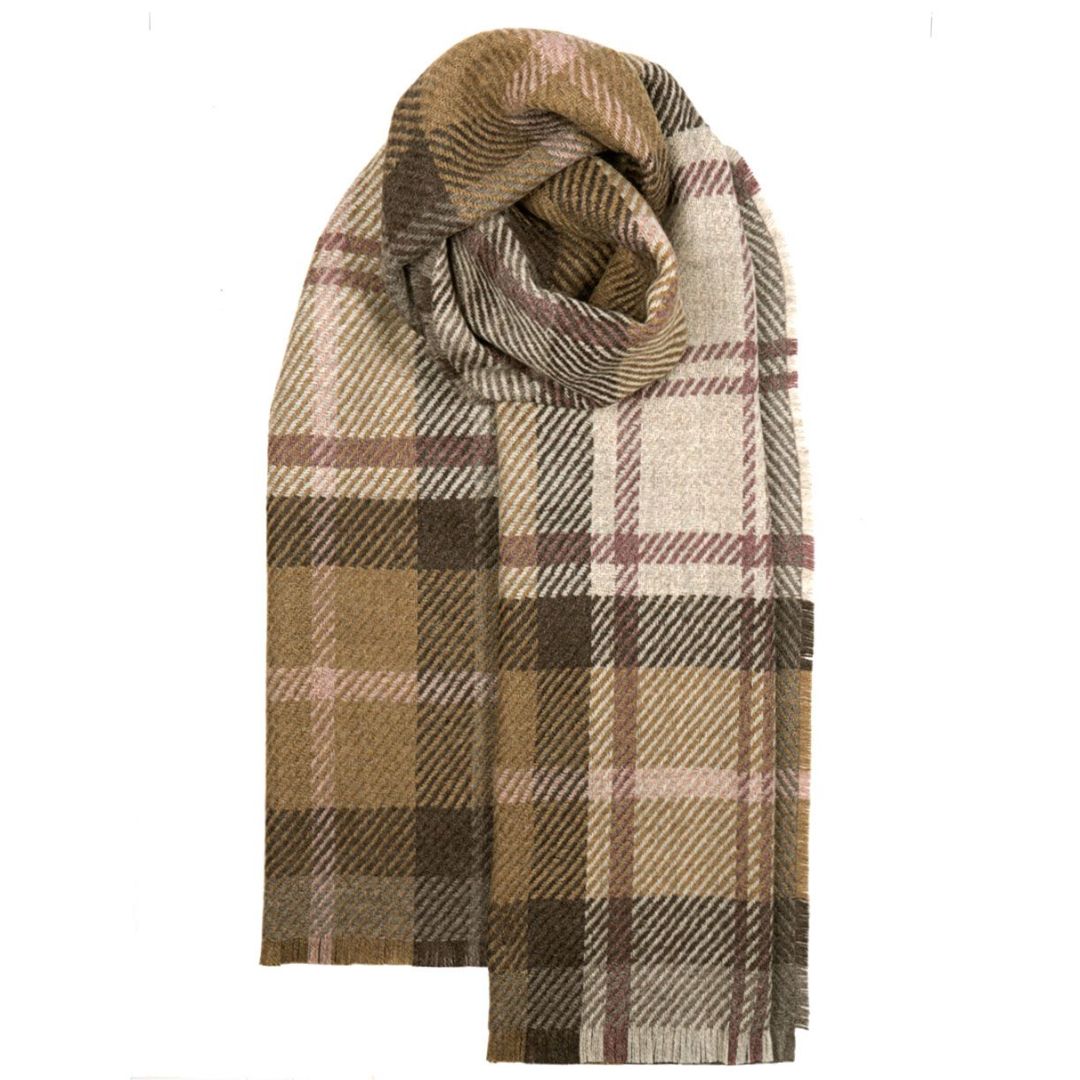 Lochcarron | Fearne Scarf - Gordon Dress Pearl Taupe