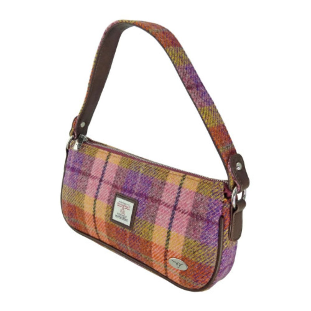 Harris Tweed | Duchray Handbag - Peach & Purple Tartan