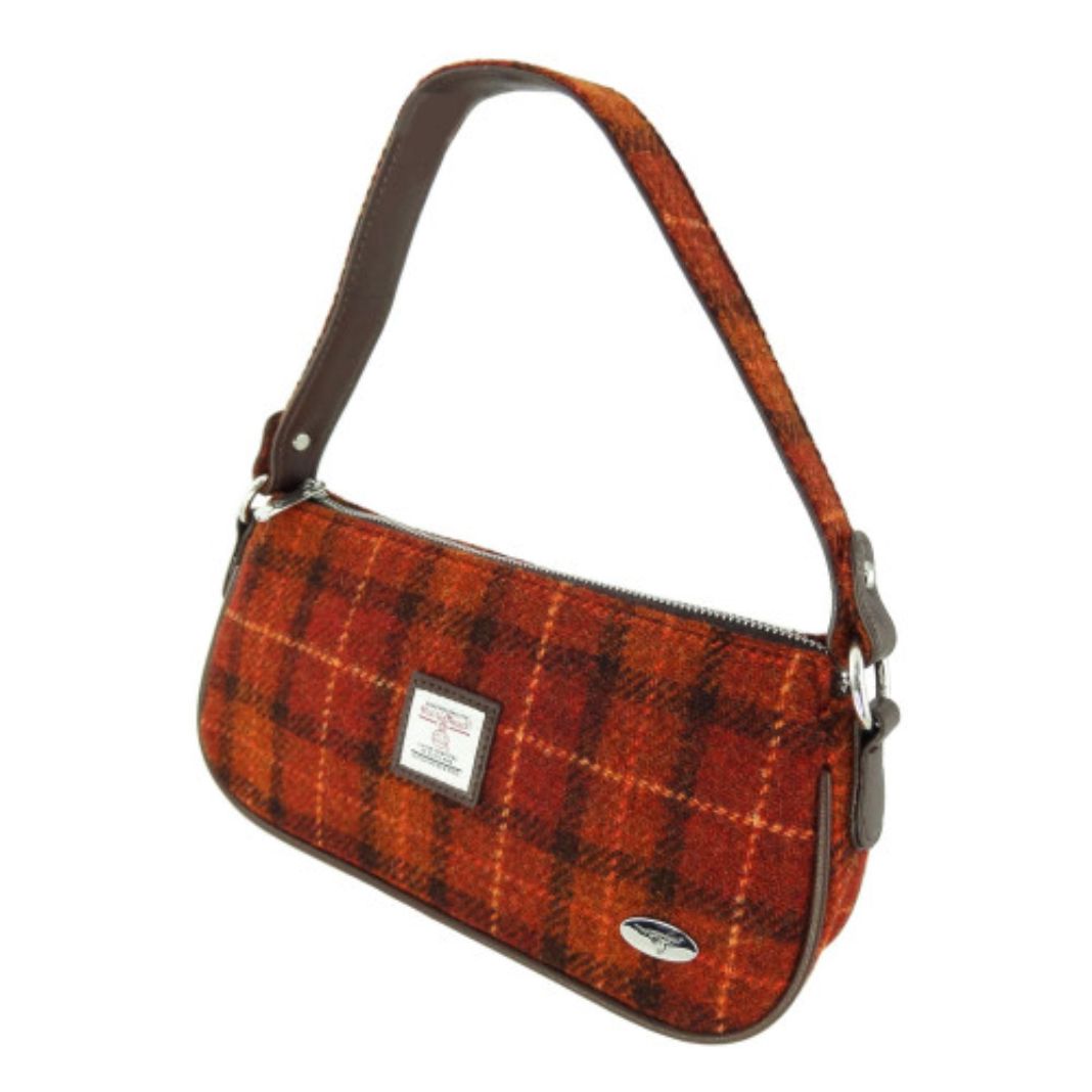 Harris Tweed | Duchray Handbag - Rust with Orange Overcheck