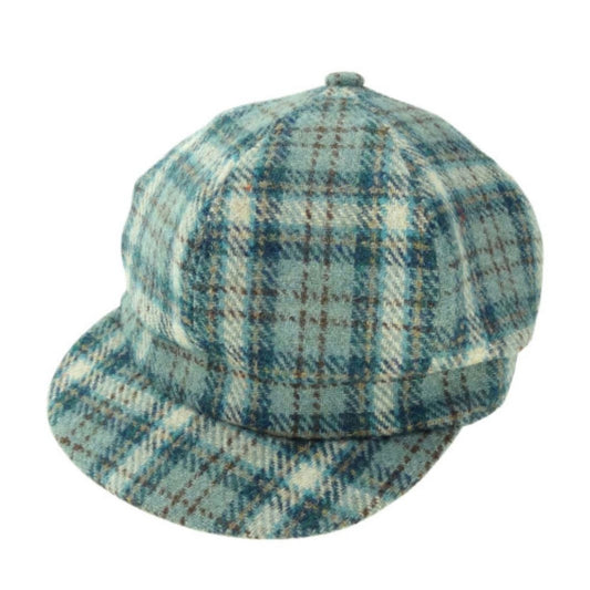 Harris Tweed | Ladies Cap - Duck Egg & Cream Check