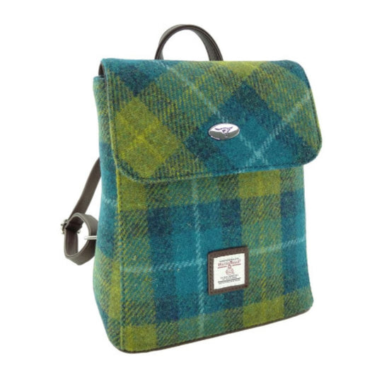 Harris Tweed | Tummel Mini Backpack - Sea Blue Tartan