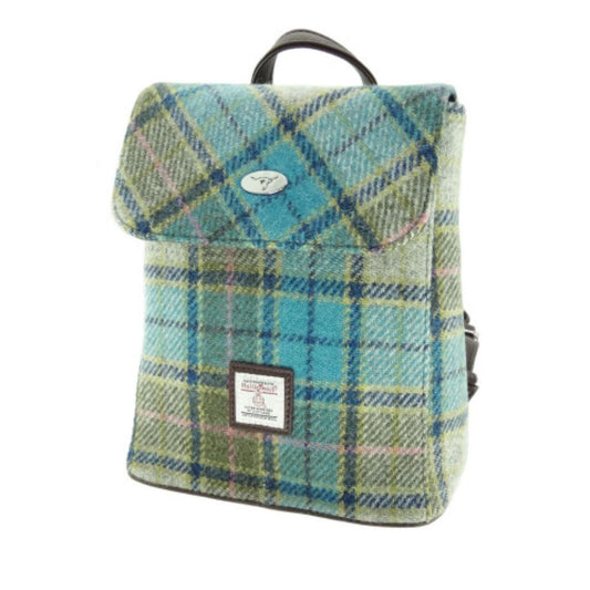 Harris Tweed | Tummel Mini Backpack - Turquoise Tartan