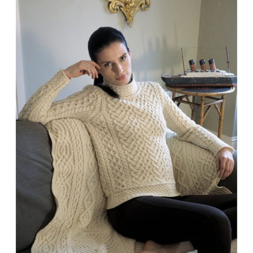 Aran Crafts | High Neck Sweater - Natural