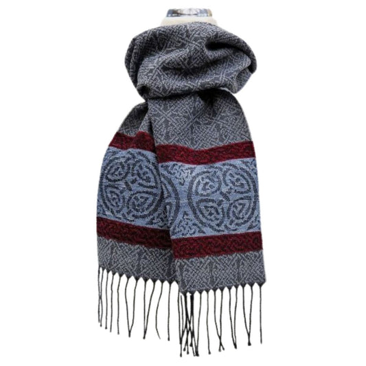 Calzeat | Celtic Border Scarf - Nordic Grey