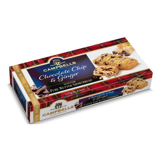 Campbells | Chocolate Chip & Stem Ginger Shortbread 125g