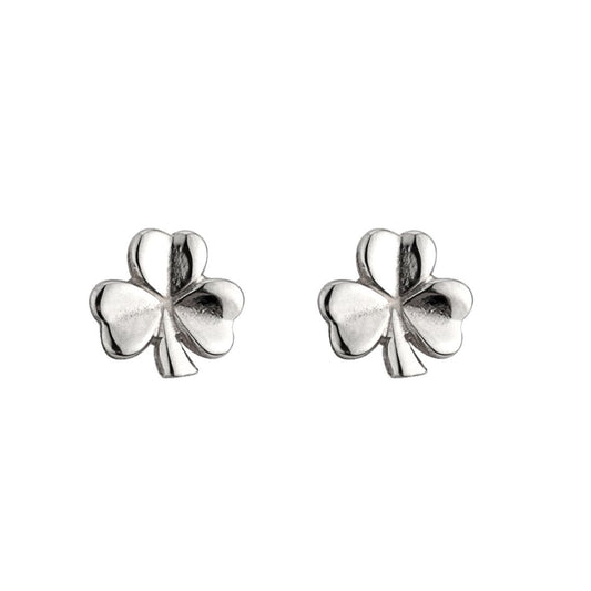 Solvar | Sterling Silver Shamrock Stud Earrings