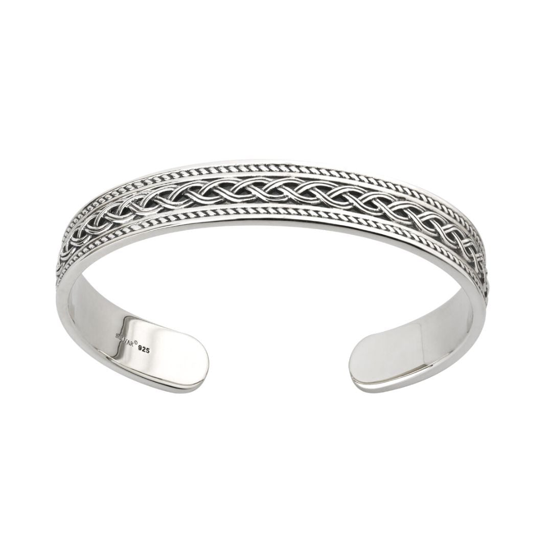 Solvar | Sterling Silver Men's Celtic Knot Bangle