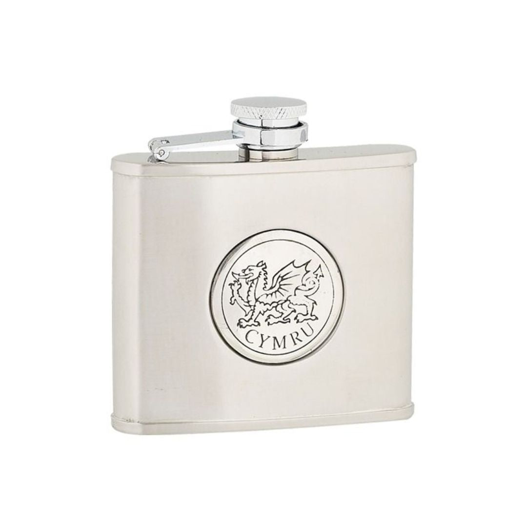 4oz Stainless Steel Cymru Flask