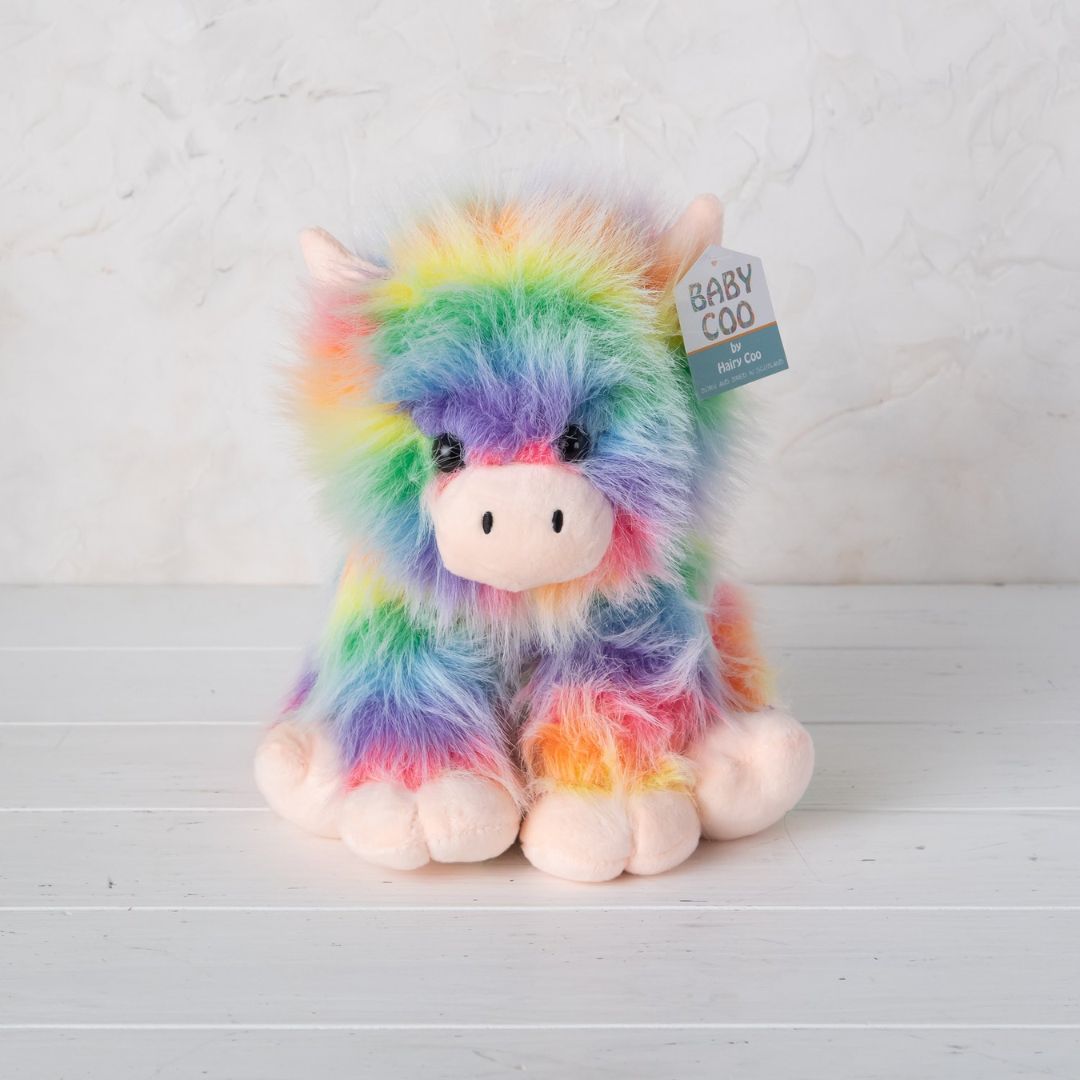 Baby Coo | Highland Cow Rainbow Plush Toy