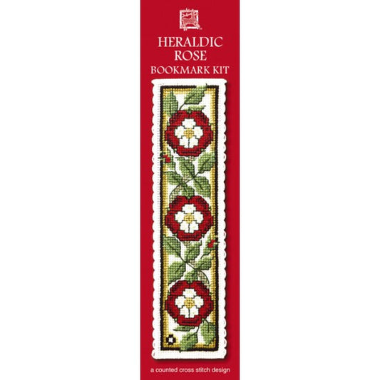 Cross Stitch Bookmark Kit - Heraldic Rose