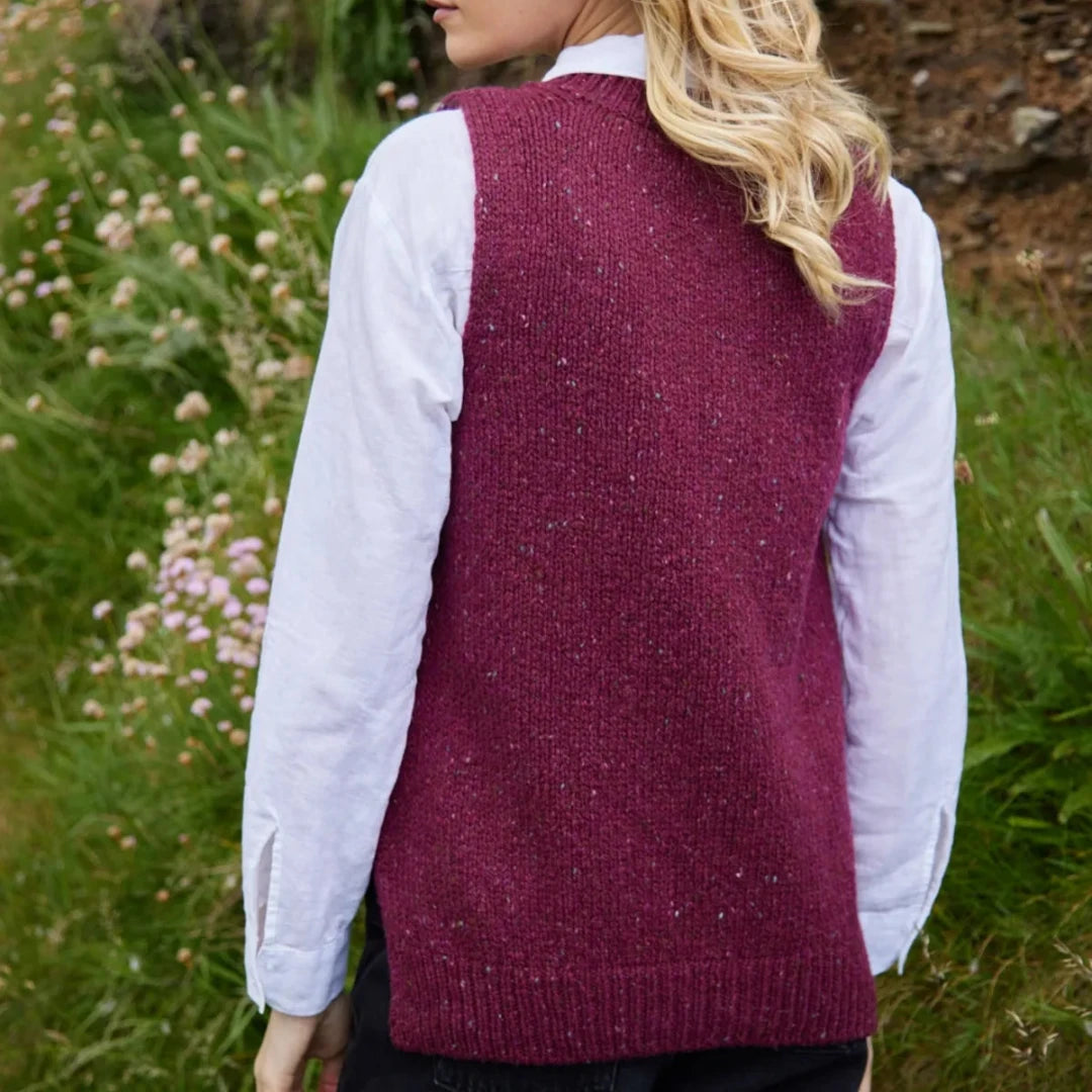 Fisherman Out of Ireland | Donegal Fleck Merino V-neck Sweater Vest