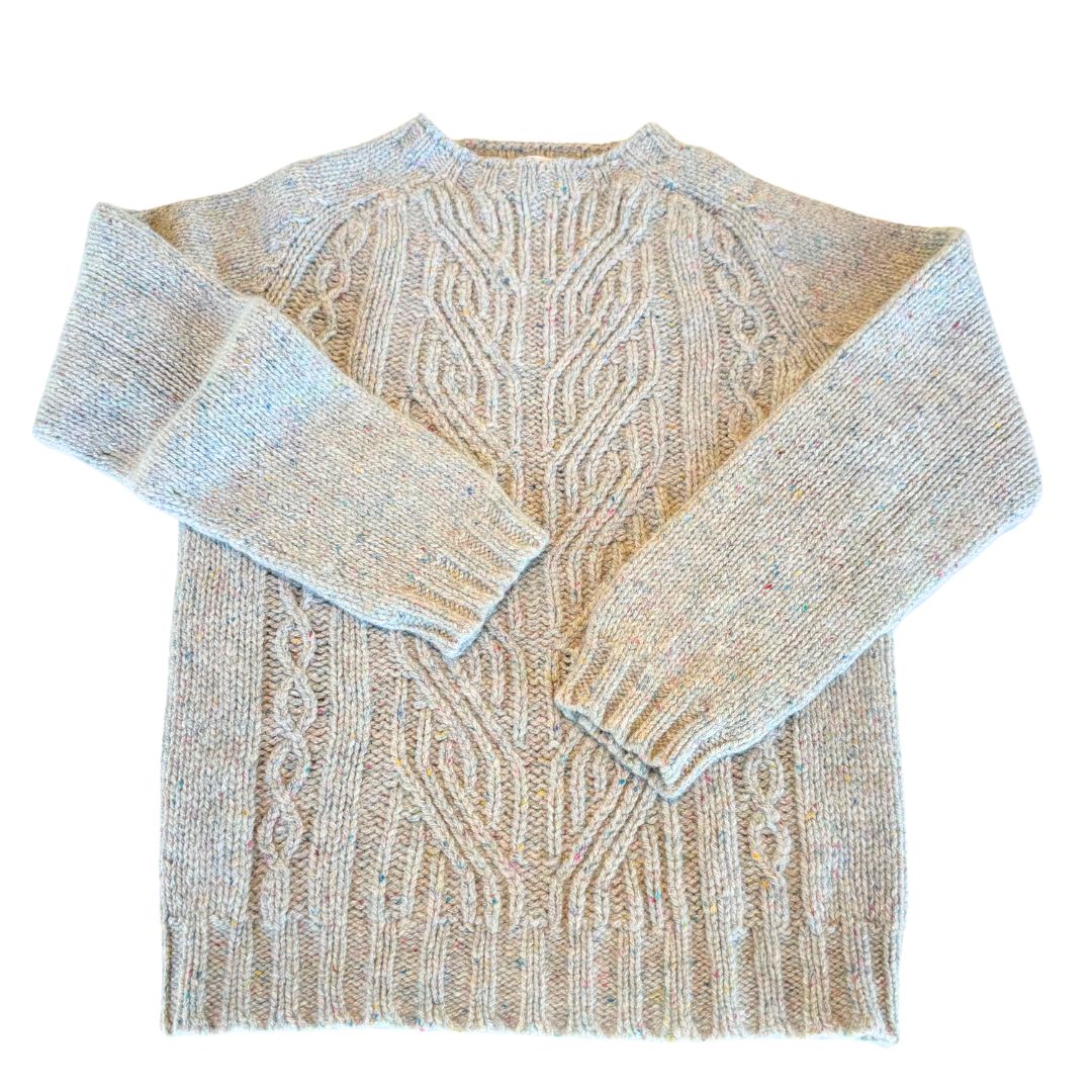 Harley of Scotland | Aran Knit Pure New Wool Sweater