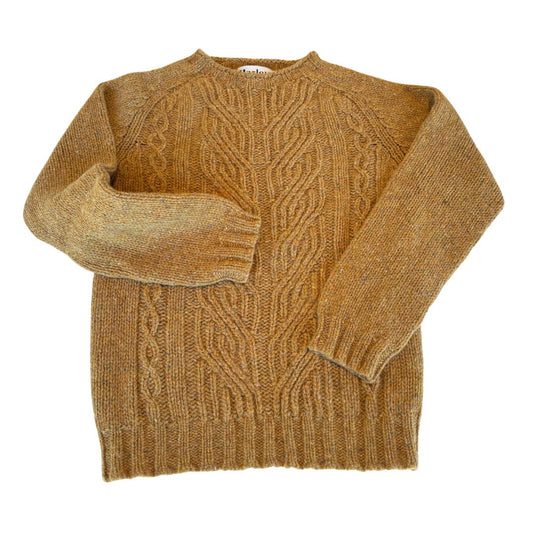 Harley of Scotland | Aran Knit Pure New Wool Sweater