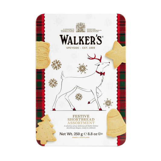 Walker's | Festive Shortbread Shapes Reindeer Tin 250g