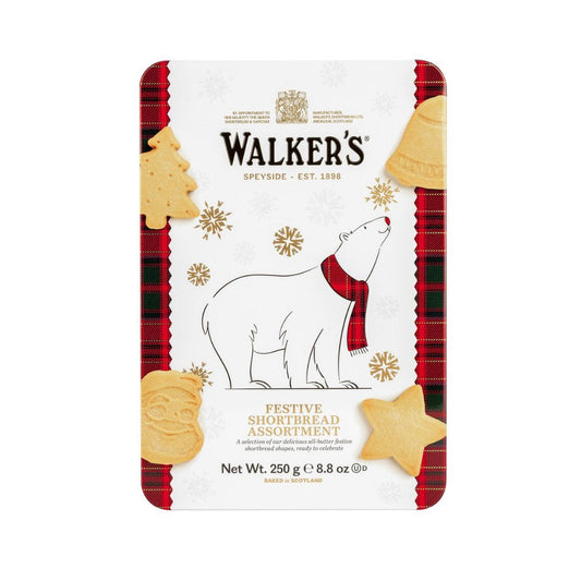 Walker's | Festive Shortbread Shapes Polar Bear Tin 250g