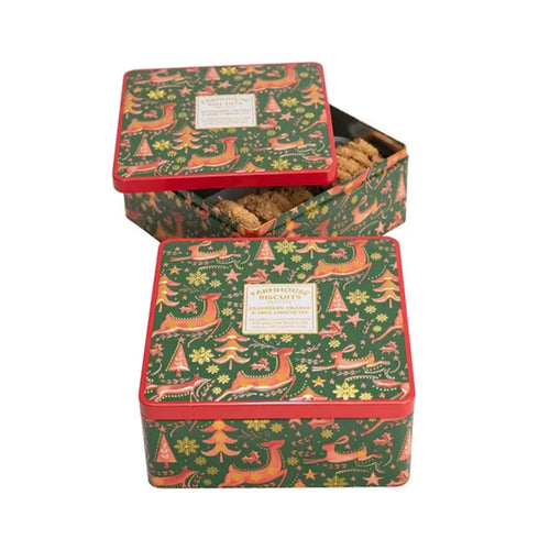 Farmhouse | Orange, Cranberry & Milk Chocolate Biscuits Winter Animals Tin 250g