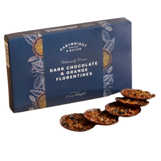 Cartwright & Butler | Dark Chocolate & Orange Florentines